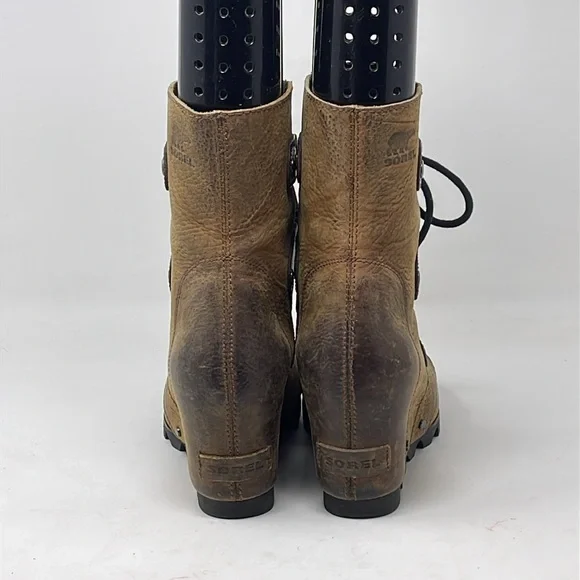 Sorel Joan Of Arctic Tan Wedged Boots Size 6.5 - Picture 4 of 7